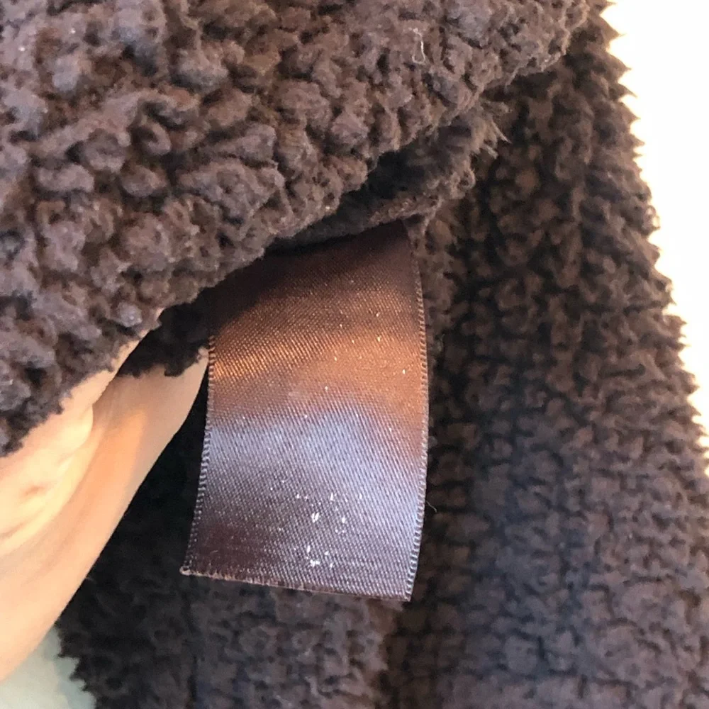 SKIMS Teddy High Pile Fleece Crop Jacket and Joggers Espresso (Set) Size L - Picture 7 of 12